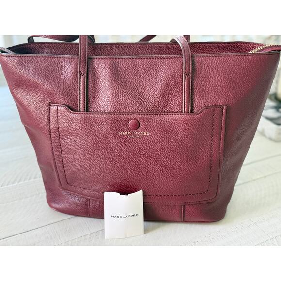 Stunning Marc Jacobs Burgundy Tote Purse - Picture 1 of 5